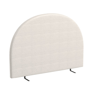 Milano Decor Ariana Curved Boucle Bedhead Headboard Upholstered Cushioned White