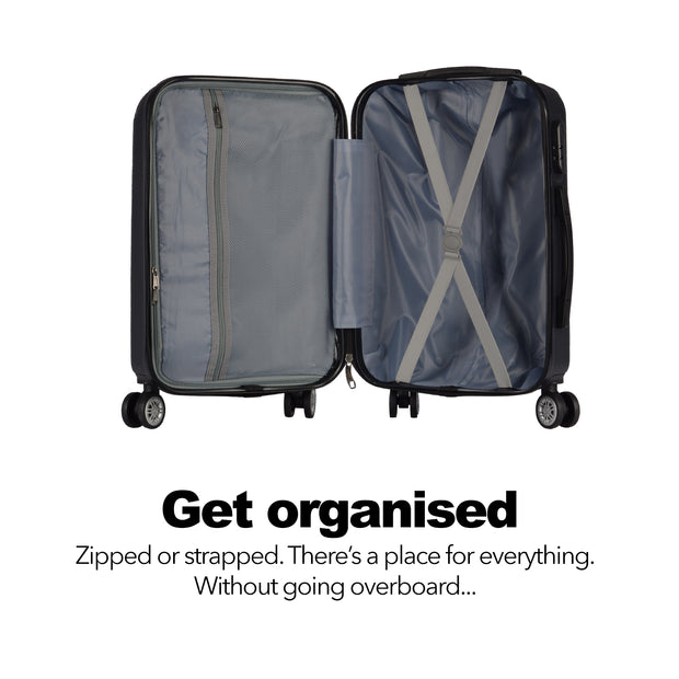 Milano Decor Luxury Travel Luggage Set 3 Piece ABS Hard Case Durable Lightweight