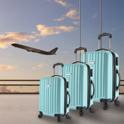 Milano Deluxe 3pc ABS Luggage Suitcase Luxury Hard Case Shockproof Travel Set