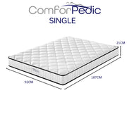 Comforpedic Mattress 5 Zone Medium Support Foam Bonnell Spring 21CM