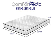 Comforpedic Mattress 5 Zone Medium Support Foam Bonnell Spring 21CM