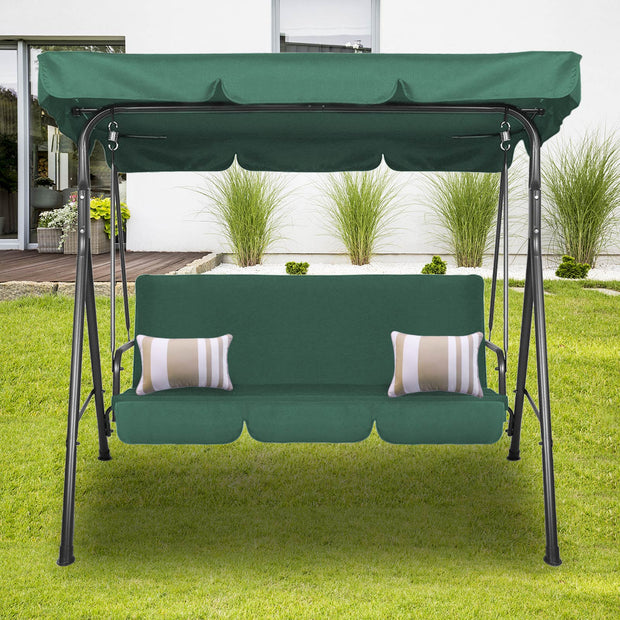 Milano Outdoor Swing Bench Seat Chair Canopy Furniture 3 Seater Garden Hammock
