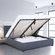 Milano Decor Charcoal Capri Bed Frame + Luxopedic Euro Top Mattress Bedroom Set